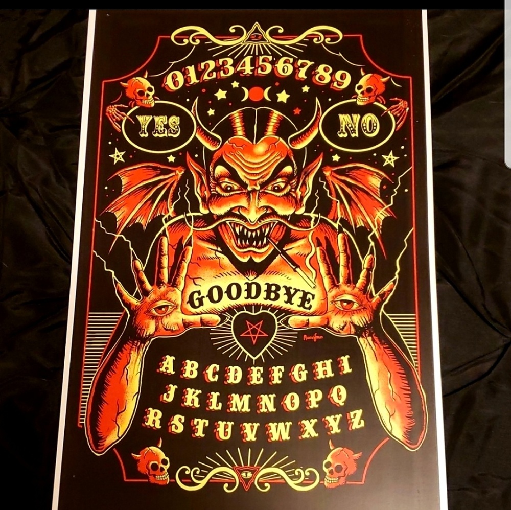 Too Fast 50s Red Devil Ouija Board11"x17" Tattoo Lithograph Art Print